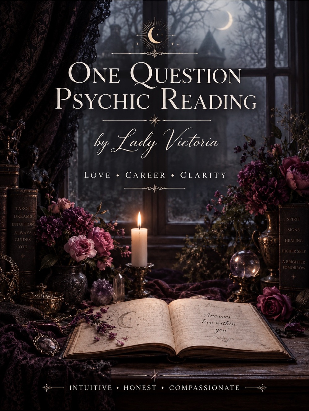 One Question Psychic Tarot Reading Personalized Email Reading + Crystal Gift